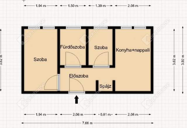 Eladó téglalakás, Tatabányán 39.99 M Ft, 2 szobás