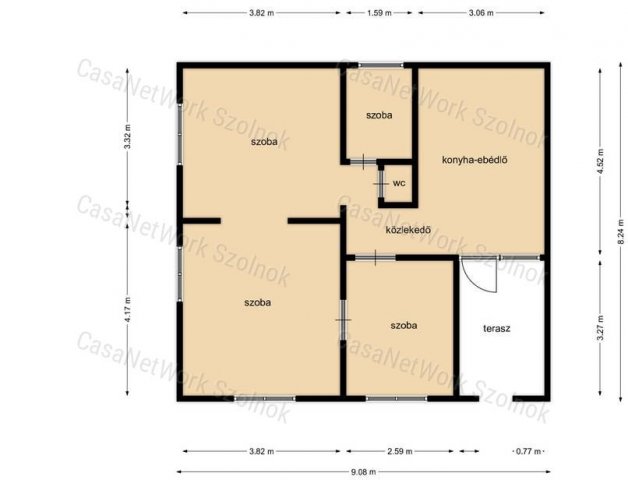 Eladó családi ház, Tiszaföldváron 15.9 M Ft, 3 szobás