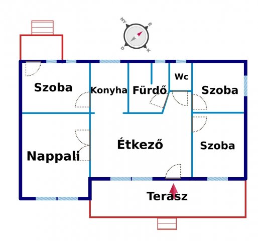 Eladó családi ház, Hernádon, Köztársaság úton 95 M Ft