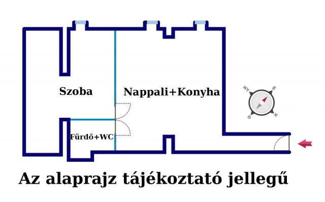 Eladó téglalakás, Budapesten, IV. kerületben 21.9 M Ft, 2 szobás