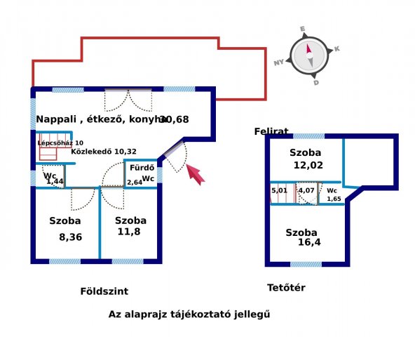 Eladó ikerház, Pogányon 120 M Ft, 4 szobás