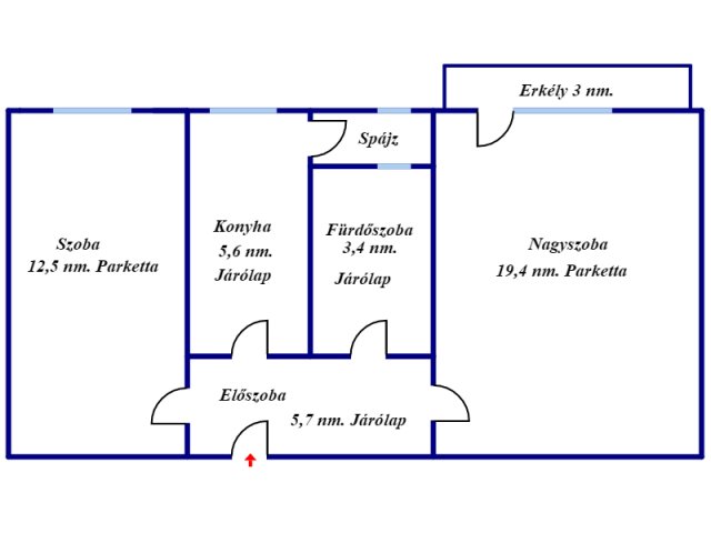 Eladó téglalakás, Miskolcon, Géza utcában 28.99 M Ft, 2 szobás