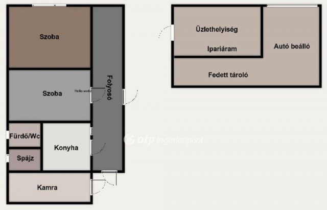 Eladó családi ház, Zsákán 7 M Ft, 2 szobás