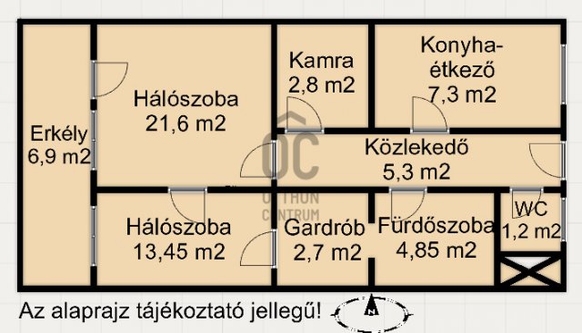 Eladó téglalakás, Nagykanizsán 33.5 M Ft, 2 szobás