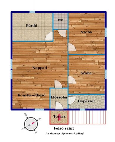 Eladó családi ház, Csárdaszálláson 63.9 M Ft, 3 szobás