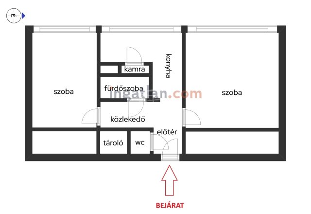 Eladó téglalakás, Szigetszentmiklóson 45.9 M Ft, 2 szobás