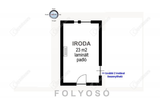 Kiadó iroda, Miskolcon 69 E Ft / hó, 1 szobás