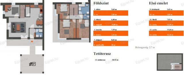 Eladó ikerház, Budapesten, XVII. kerületben 138.99 M Ft, 5 szobás