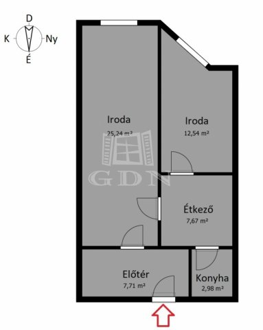 Kiadó iroda, Miskolcon 67 E Ft / hó, 2+1 szobás