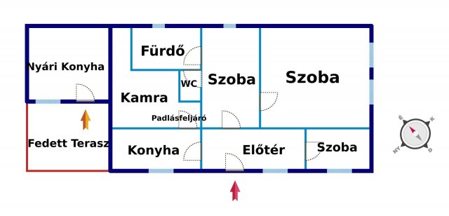 Eladó családi ház, Kiskunfélegyházán 10.9 M Ft, 2+1 szobás