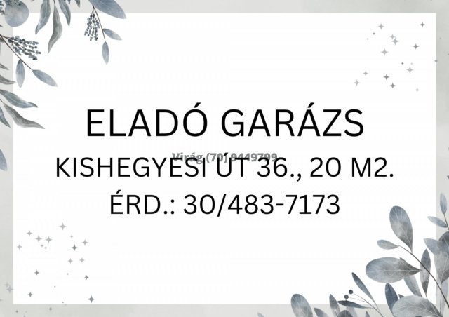 Eladó garázs, Debrecenben 18.5 M Ft / költözzbe.hu