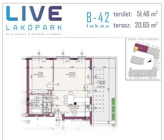 Eladó téglalakás, Kecskeméten 71.4 M Ft, 2 szobás