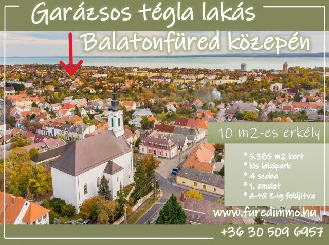 Eladó téglalakás, Balatonfüreden 99.9 M Ft, 4 szobás