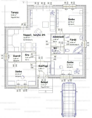 Eladó családi ház, Győrságon 58 M Ft, 3 szobás