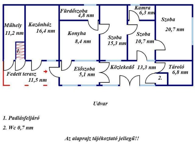 Eladó családi ház, Kisújszálláson 16 M Ft, 3 szobás