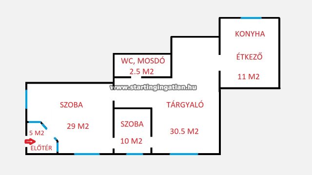 Eladó iroda, Budapesten, IV. kerületben 61.5 M Ft, 3 szobás