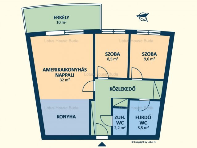 Eladó téglalakás, Budapesten, II. kerületben 125 M Ft, 3 szobás