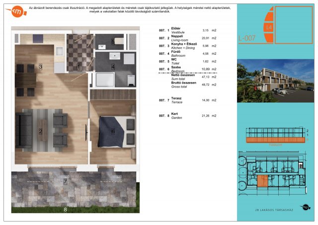 Eladó téglalakás, Balatonlelleén 63.99 M Ft, 2 szobás