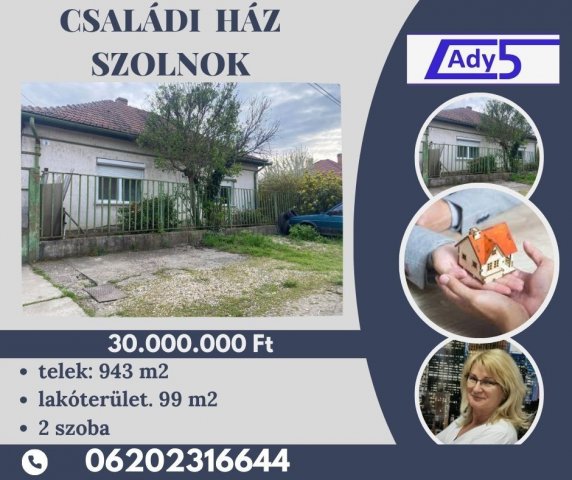 Eladó családi ház, Szolnokon 30 M Ft, 2 szobás