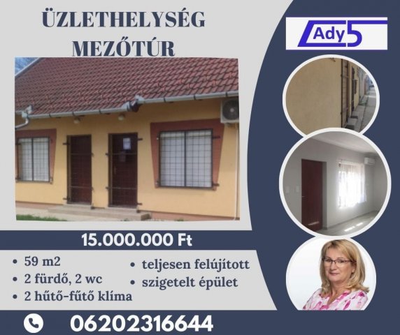 Eladó üzlethelyiség, Mezőtúron 15 M Ft, 1 szobás
