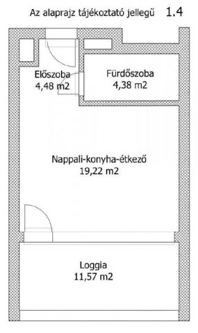 Eladó téglalakás, Keszthelyen 46.6 M Ft, 1 szobás