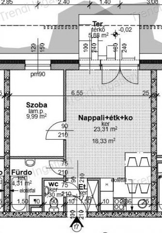 Eladó téglalakás, Győrött 39.99 M Ft, 2 szobás