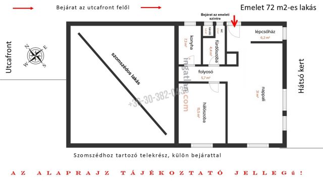 Eladó családi ház, Vácon 110 M Ft, 3+1 szobás