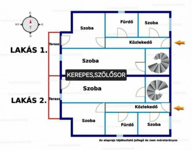 Eladó ikerház, Kerepesen 109 M Ft, 5 szobás