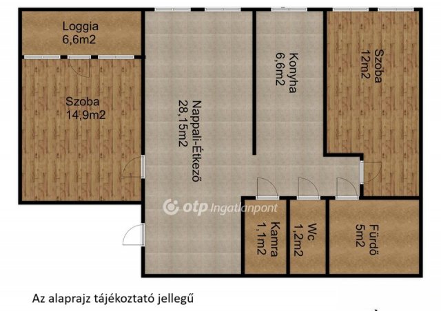 Eladó téglalakás, Nyíregyházán 48.9 M Ft, 2 szobás