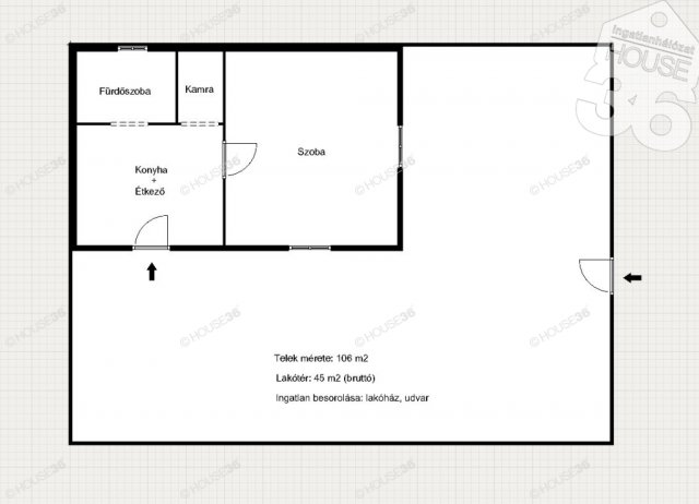 Eladó családi ház, Kecskeméten 22.99 M Ft, 1 szobás