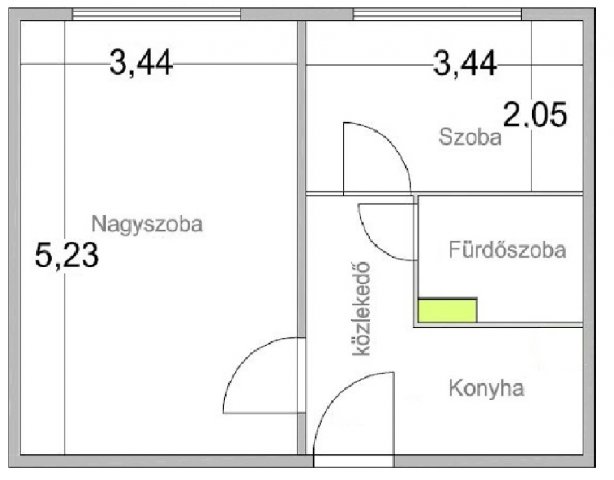 Eladó panellakás, Tatabányán 19.9 M Ft, 2 szobás