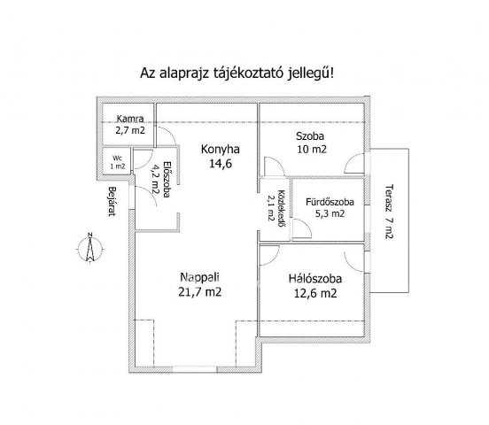 Eladó téglalakás, Győrött 55.9 M Ft, 3 szobás
