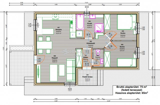 Eladó családi ház, Kecskeméten, Muskotály utcában 57.5 M Ft