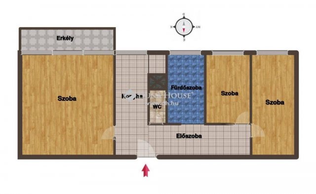 Eladó téglalakás, Szombathelyen 35.5 M Ft, 1+2 szobás