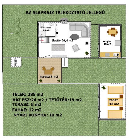 Eladó nyaraló, Ráckevén 29.9 M Ft, 3 szobás