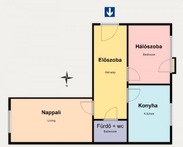Eladó téglalakás, Kiskunhalason 22.4 M Ft, 2 szobás