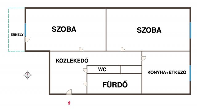 Eladó panellakás, Nyíregyházán 40.5 M Ft, 2 szobás