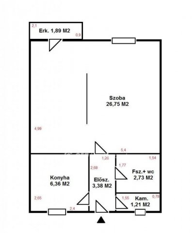 Eladó téglalakás, Szentesen 20.5 M Ft, 1+1 szobás