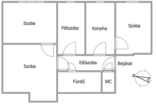 Eladó téglalakás, Tatabányán 30.2 M Ft, 3+1 szobás