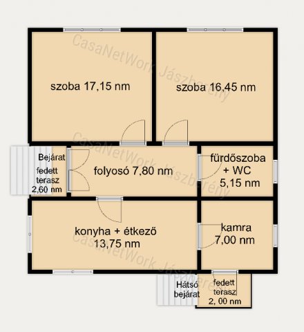 Eladó családi ház, Jászapátiban 10.9 M Ft, 2 szobás