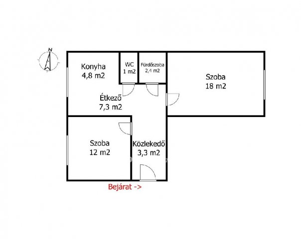 Eladó panellakás, Tiszaújvárosban 20.9 M Ft, 2 szobás