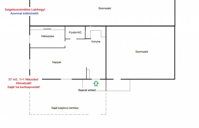 Eladó téglalakás, Szigetszentmiklóson 33 M Ft, 1+1 szobás