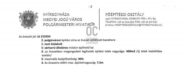 Eladó telek, Nyíregyházán 74.9 M Ft / költözzbe.hu
