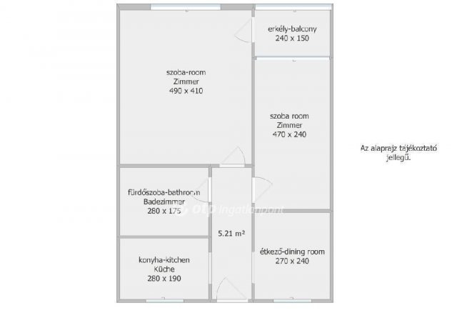 Eladó panellakás, Egerben 49.8 M Ft, 2+1 szobás