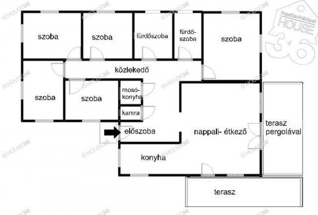 Eladó családi ház, Jakabszálláson 94.99 M Ft, 6 szobás