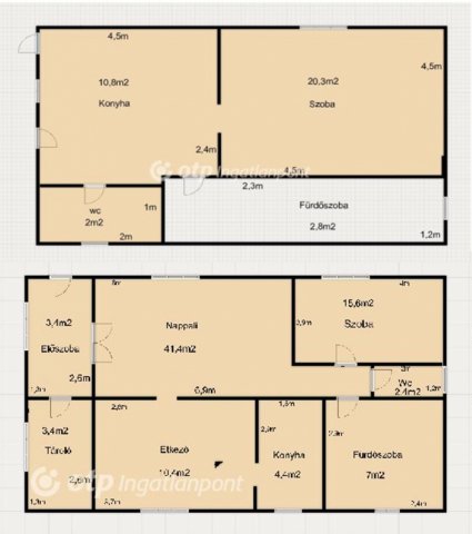 Eladó családi ház, Hortobágyon 34.7 M Ft, 3 szobás