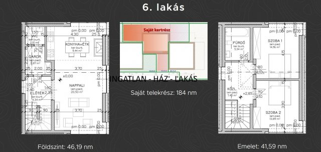 Eladó sorház, Balatonföldváron 110 M Ft, 3 szobás