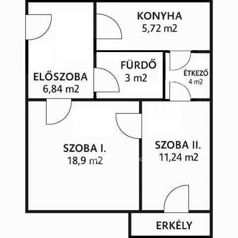 Eladó téglalakás, Tiszavasváriban 13.5 M Ft, 1+1 szobás