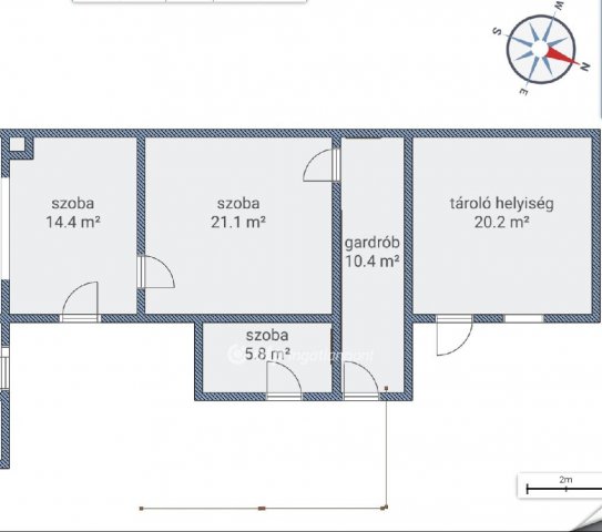 Eladó téglalakás, Pécsett 19.5 M Ft, 2 szobás