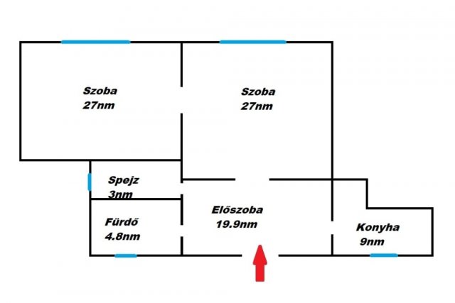 Eladó téglalakás, Budapesten, IV. kerületben 69.9 M Ft, 2 szobás